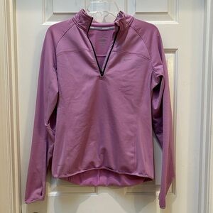 Nike Women’s Mauve Quarter-Zip Athletic Pullover